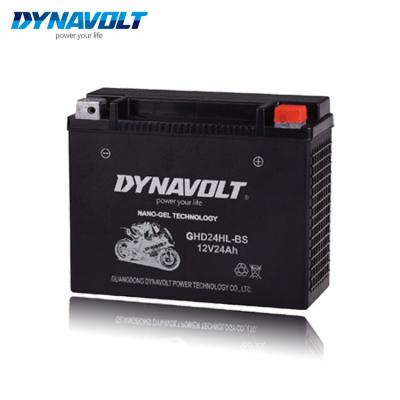 中国 Golf Carts DYNAVOLT 12V24Ah GHD24HL-BS Power Lead Acid Sports ATV UTV Gel AGM Motorcycle Battery For Harley Davidson 販売のため