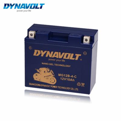 中国 Golf Carts DYNAVOLT 12V10Ah MG12B-4 SAME Power Lead Acid Sports YT12B-BS ATV UTV Nano Gel AGM Motorcycle Battery For MOTORCYCLE 販売のため