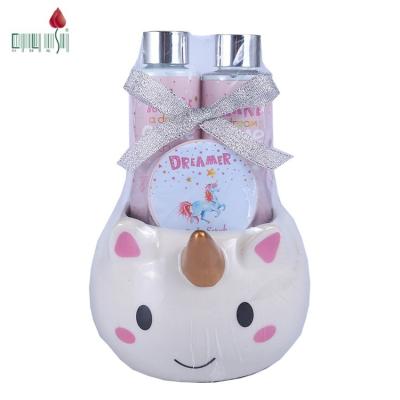 Cina To Make Body Care Easier To Make Body Care Easier Novelty Cute Unicorns Mug Shower Gel Body Lotion Bath Gift Sets in vendita