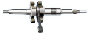 China De Componenten die van de motorfietsmotor Rod With Crankshaft AG100 verbinden Te koop