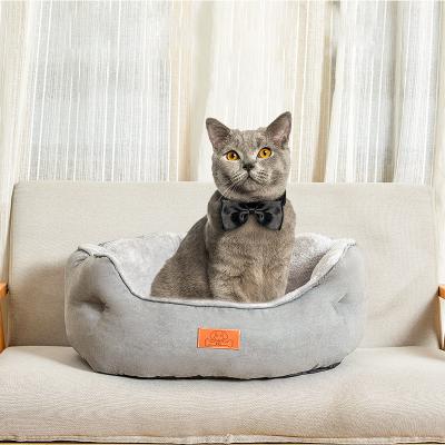 China Hand Wash Hot Selling Pet Bed Sofa Soft Removable Pet Plush Non-slip Warm Comfortable Luxury Bed for sale