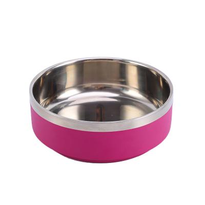 China Wholesale Sustainable Non-Slip Bottom Pet Feeding Bowl Stainless Steel Cat Dog Water Food Feeder For Pets for sale