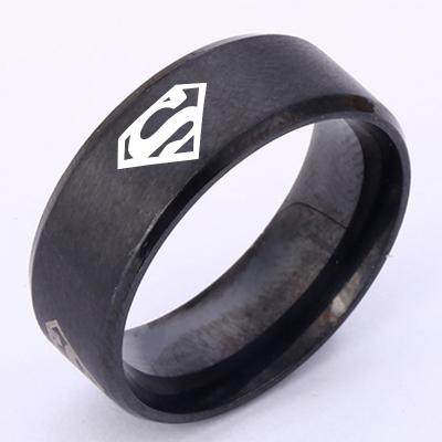 China Wholesale Custom Laser Pattern Logo Engraved Stainless Rings Five-color Stainless Steel Rings Environmentally Friendly for sale