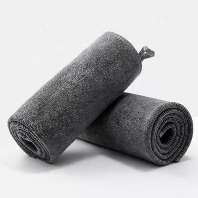 China Sustainable Custom Thicken And Edgeless Microfiber Car Cleaning Cloth Wash Towel for sale