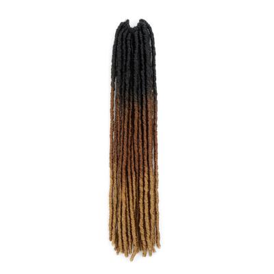 China Synthetic Fiber Hair Faux Locs Crochet Braid Hair Natural Soft Dreadlocks Hair Extensions For Women for sale