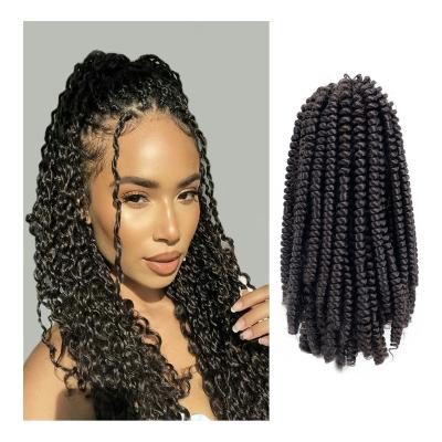 中国 Synthetic Fiber 8Inch Ombre Spring Twist Hair Crochet Braids Synthetic Passion Twist Pre-twist Crochet Hair Extensions 30Roots Bomb Twist 販売のため