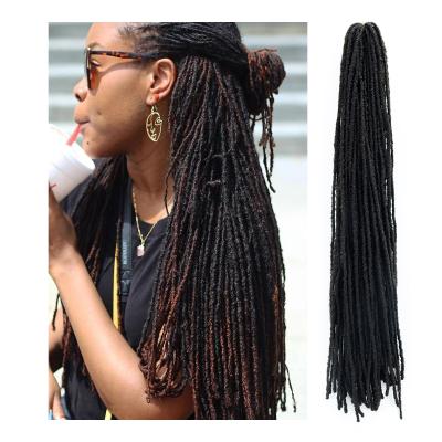 China Synthetic Fiber Dreadlocks Braiding Hair Sisterlocs Dread Locs Crochet Hair Extensions Pure Color Ombre African Synthetic Fiber Sisterlocks for sale