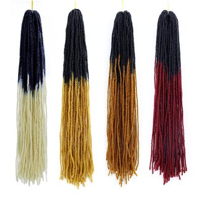 China Synthetic Fiber SisterLocks Afro Crochet BraidsDeadlocks Ombre Color 18 Inch Synthetic Braiding Hair For Women Faux Locs Crochet Hair for sale