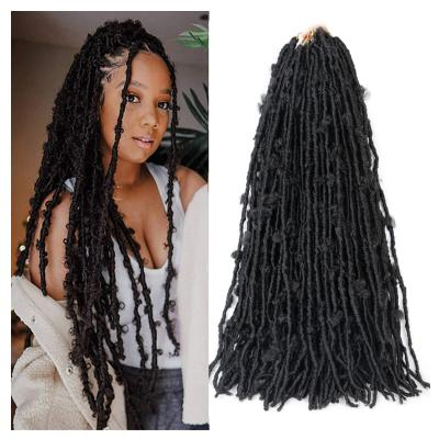 China Low Temperature Fiber Crochet Locs Hair Butterfly Locs Crochet Hair Extensions 18 Inch Synthetic Faux Locs Curly Color Braiding Hair for sale