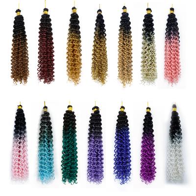 China Synthetic Fiber Wholesale Water Wave Crochet Braids Passion Twist Braiding Hair Pre Twisted Water Wave Crochet Passion Twist Hair for sale