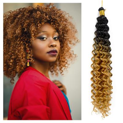 China Wholesale Curly Bundle Curly Bundle Synthetic Fiber Water Wave Crochet Braiding Hairstyle Afro Twist Wave for sale