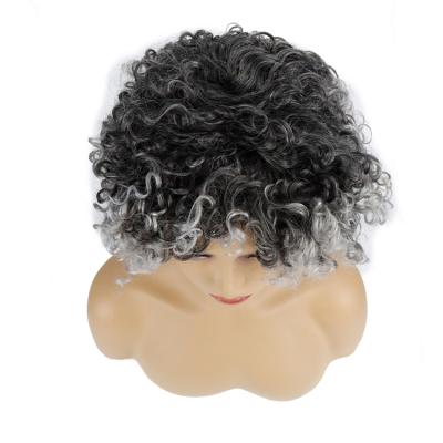 China Kinky Curl China Made 230g 13inches Soft Soft Ombre Kinky Curly Wigs Natural Comfortable Glueless Cosplay For Women for sale