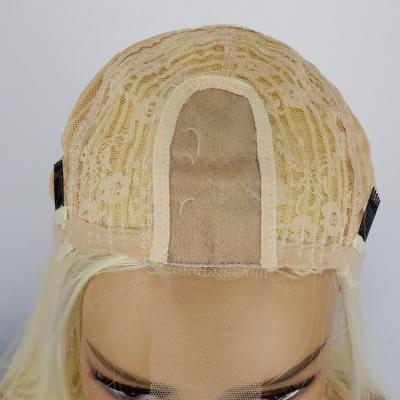 China Blonde Synthetic Lace Front Hair Wig Ombre 340g Straight High Quality Light Cheap Factory Made Silky Straight Long Wave For Women for sale