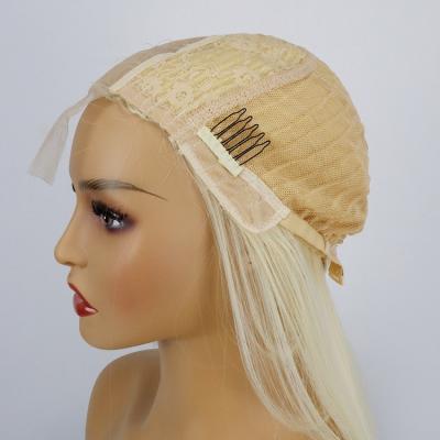 China New Design Ombre Silky Straight Natural Straight Long Hairline Blonde Synthetic Lace Front Hair Wig For Women for sale