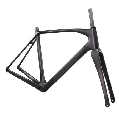 China Road Bikes Carbon Bike Frame di2 Disc Brake CX Frame Cyclocross Frameset AC388 With 700*38C Max Tire Flat Mount simano 140/160mm for sale