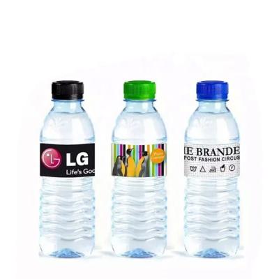 China Heat Sensitive PVC Shrink Wrap Bottle Marks / Clear Plastic Label In Roll Or Piece For Mineral Water Bottle Packaging for sale