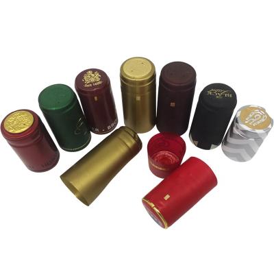 China 32X50mm PVC Pilfer Proof Golden Shrink Caps For Wine, Olive Oil Packing for sale