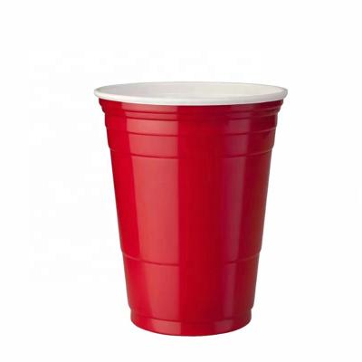 China Disposable hot sale! Disposable Party Cups Custom Colored Plastic Beer Pong Cup For Party for sale