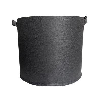 China Breathable Black Ruled Plant Non Woven Vegetable Pot Grow Bag Planting Garden Bag for sale