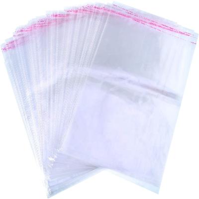 China Recyclable Clear Self Seal OPP Plastic Bags Self Adhesive Garment Bags for T-shirt and Clothes Packaging, 8.7 x 12.6 inch for sale