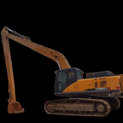 China Garden Construction Excavator Long Reach Boom Standard Excavators SY365 for sale