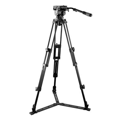 China Video Camera Axrtec VT900 Professional Two Stage Heavy Duty Aluminum Camcorder Tripod With Ground Spreader With 15kg Payload for sale