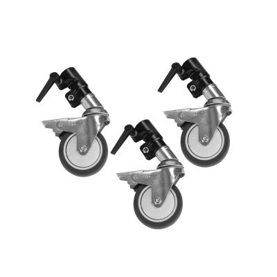 China Axrtec AA632 Aluminum Alloy C-Stand Swivel Caster Wheels 35mm Photography AA632 for sale