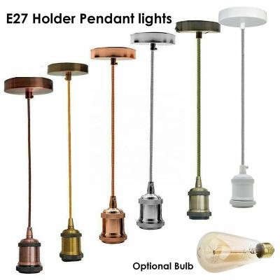 China Vintage / Retro Vintage E27 Ceiling Pendant Clip Flex Hanging Lamp Holder Light Bulb Mounting Kit for sale