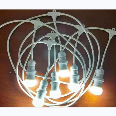 China Outdoor festival decoration E27 festoon lights waterproof cable for party bulb socket flat cable china for sale