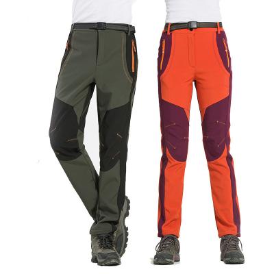 China Breathable Custom Outdoor Waterproof Windproof Winter Hiking Camping Softshell Pants for sale