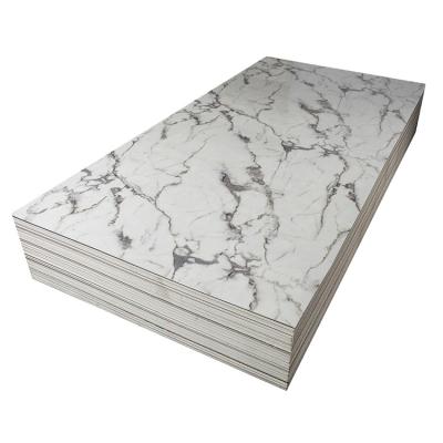 China Modern High Glossy PVC Waterproof And Fire Resistant Marble Sheet UV Panel for sale