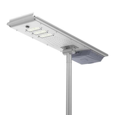 China BSW 3000K 6000K 30W 60W 120W Sensor Solar Led lamp with microwave induction all In One Street Light For Road Te koop