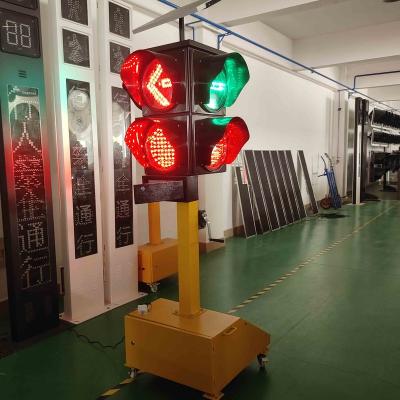 China 300mm mobile Flash Traffic Light solar signal light for safety warning LED signal light solar powered for sale