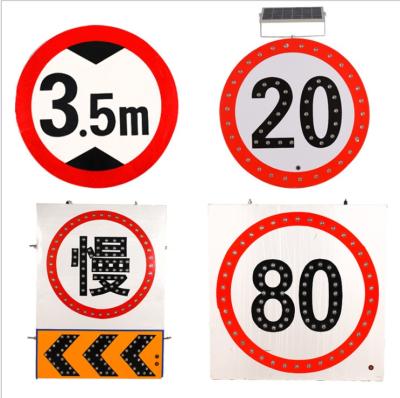 China LED reflective traffic sign board Safety Sign Warning Sign High visible aluminium&galvanized for sale