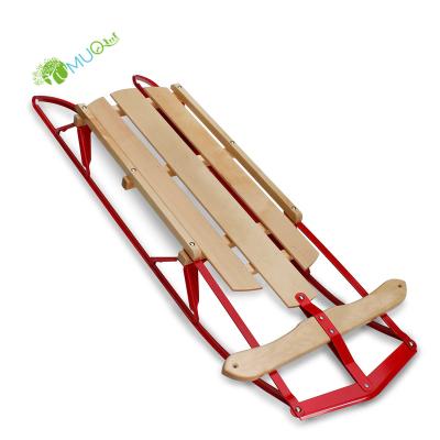 China YumuQ 90CM Classic Kids Snow Sled For Outdoor Skiing, Winter Sports And Gifts Toys Foldable Wooden Sled YQ050836 for sale