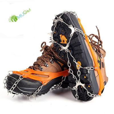 China YumuQ Anti Slip 12 Teeth Stainless Steel Spikes Weld Anti Slip Chain Spikes Ice Traction Spikes, Shoes Grips, Shoes Ice Spikes for sale