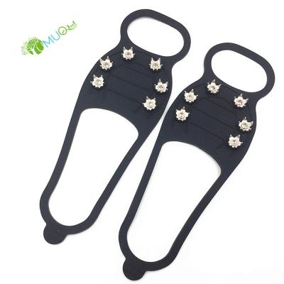 China YumuQ Anti Slip Cheap Cleats Ice Snow Grips Traction Cleats Shoes Grips With Anti Slip 6 Teeth Stainless Steel Spikes Shoes Ice Cleats for sale