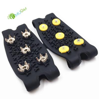 China YumuQ Anti Slip Cheap Cleats Ice Snow Grips Traction Cleats Shoes Grips With Anti Slip 5 Teeth Stainless Steel Spikes Shoes Ice Cleats for sale