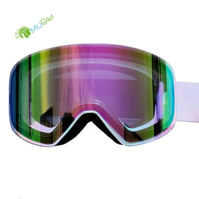 China YumuQ Men's Sports Wholesale Anti Fog Ski Goggles Glasses Magnetic Snowboard Cylindrical Lens Custom Lightweight Goggles Snow Goggles for sale