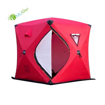 China YumuQ 7.2' x 7.2' x 7' Fiberglass Insulated 3-4 Person Winter Ice Fishing Tent Shelter Tent, Waterproof and Windproof Fishing Ice for sale