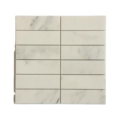 China Modern Mosaic Tiles Factory Supply High Quality Stain Resistant White Marble Tile for sale