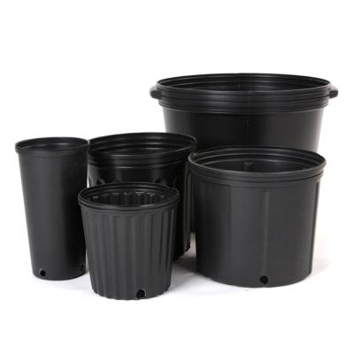 China Plastick Factory Supply Potato Grow Pot 3 Gallon Hard Plastic Black Flower Pot For Hydroponics for sale