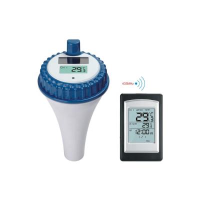 China ABS Swimming Pool And Spa Digital Wireless Solar Floating Water Thermometer for sale