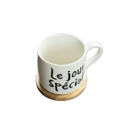 China Environmental Protection Sustainable Travel Gift Porcelain Coffee Mug Daily Tea Cup for sale