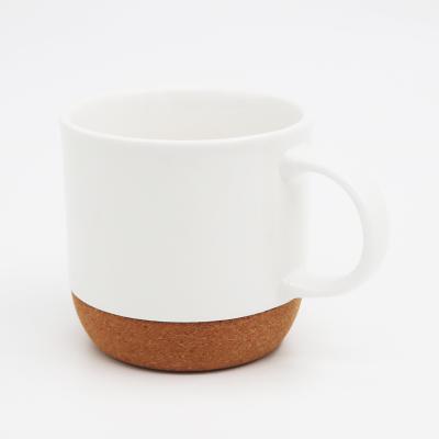 China Viable Unique Design Cork Base Mugs Wholesale Custom Porcelain Ceramic Creative Coffee Mug for sale