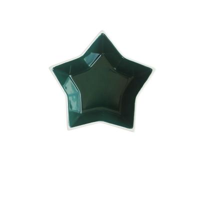 China Sustainable Christmas Gift Hot Selling Durable Star Shape Home Decoration Ceramic Snack Bowl for sale