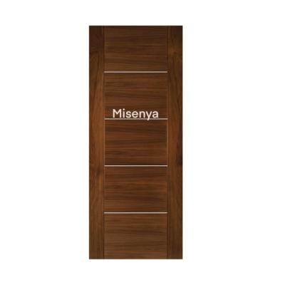 China Modern Luxury MDF HDF Soundproof Interior Plywood Sound Insulation Misenya Design Solid Wood Doors For Villa for sale