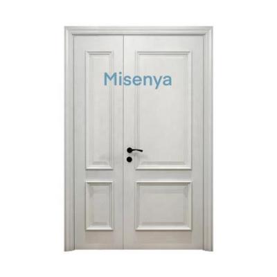 China Sound Insulation Misenya Bedroom Front Modern Interior Solid Wood European Luxury Doors With Long Handle Villa Main Door for sale