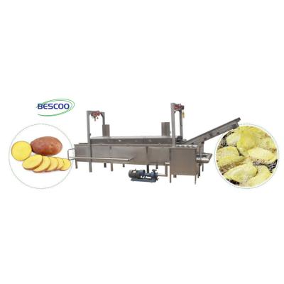 China Commercial Continuous Frying Snacks Potato Onion Fries Chicken Wing Deep Frying Machine Fryer Equipment for sale