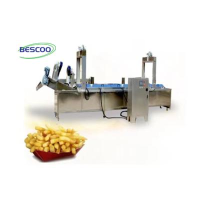 China Cost Effective High Efficiency Stainless Steel SUS304 Automatic Continuous Fries Frying Machine for sale